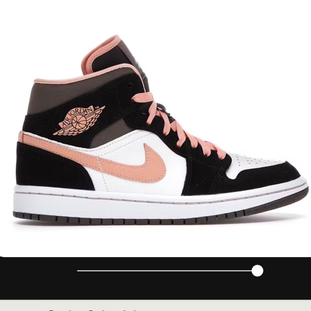 Women's Wmns Air Jordan 1 Mid SE 'Peach Mocha